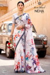 Neha Vol 11 By Kashvi Dull Moss Digital Printed Saree Exporters In India
